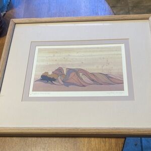 Framed Art NIGHTS PROTECTION signed by LOYAN MANI(MAXINE  NOEL)  15 x 13”